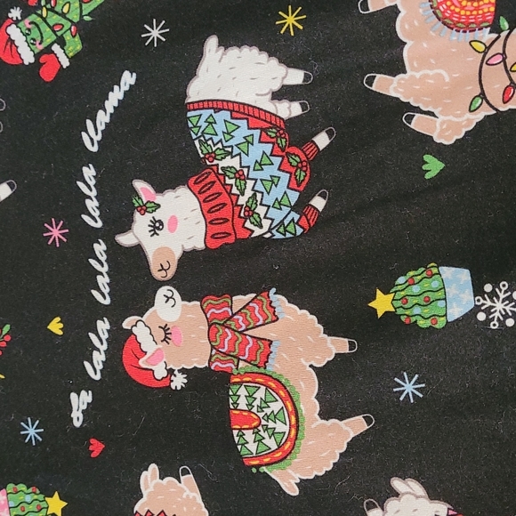 Girls IZ Amy Byer Black Christmas Llama Dress Tunic - Picture 4 of 5